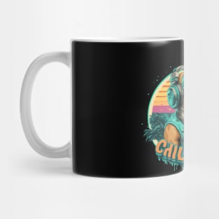 Chill Out: Cool Hip Hop Dog Art Piece smoking Mug